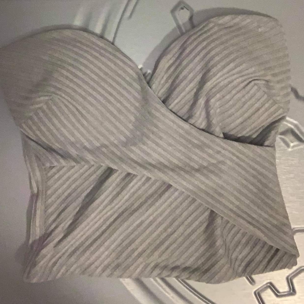 Grey Bustier Top